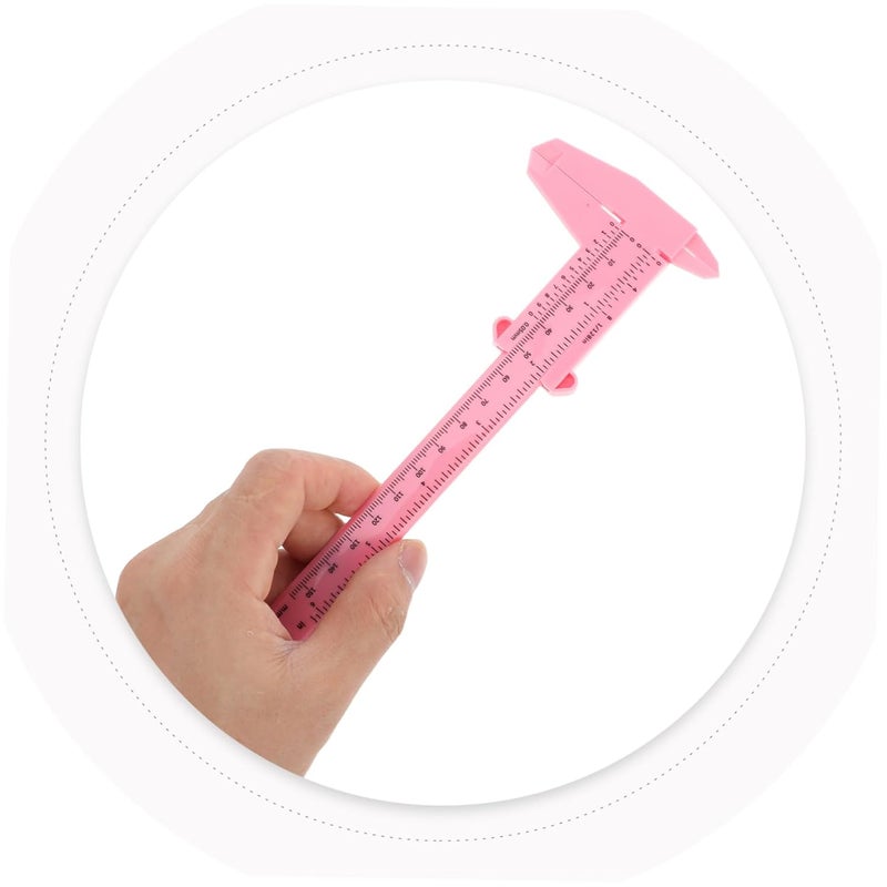 Ciieeo 4pcs 15cm 6 Inch Plastic Caliper Manual Measuring Tool for DIY Electronics Mechanics Pink - Image 5