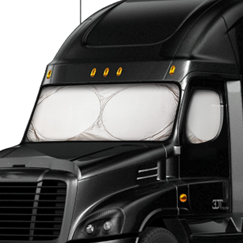 EcoNour Windshield Sun Shade for Semi Truck Windshield | Large Coverage Foldable Front Window Sunshade | Heavy Duty UV & Heat Reflective Sun Visor - Image 1