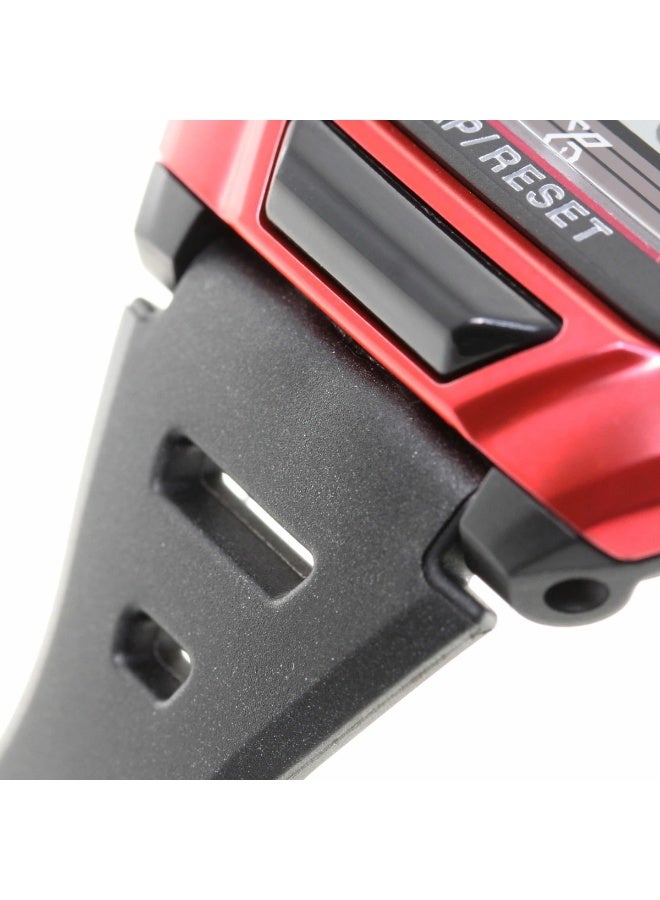 Seiko Prospex Solar Men’s Watch SBEF047, 43.7mm Red Digital Dial, Black Resin Strap, 100 m WR - Image 4