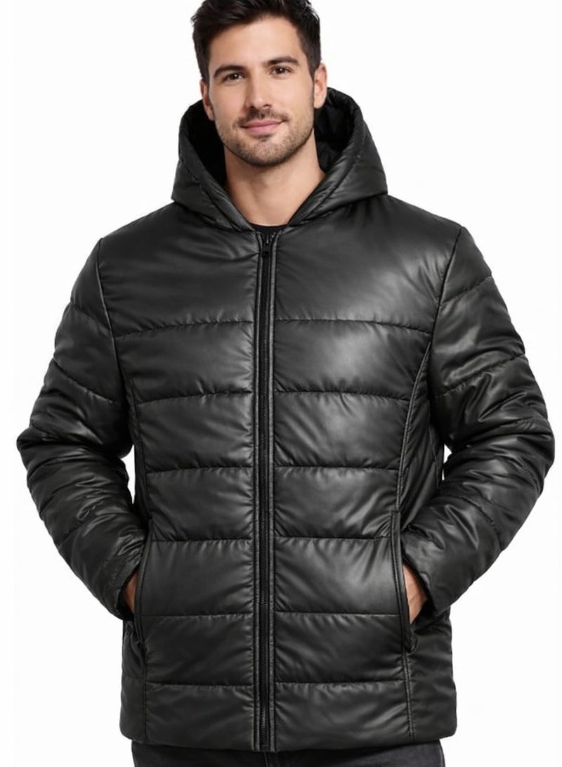 Bomber Jacket WaterProof Padded MicroFiber inside - Black - Image 1
