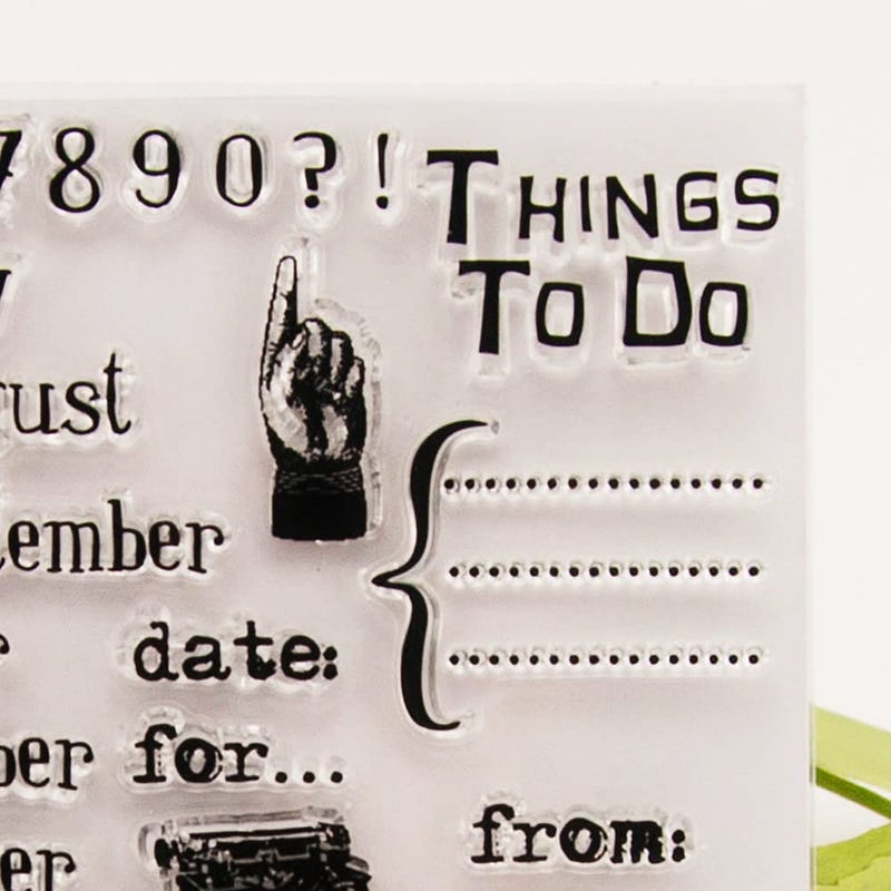 NVZBL Month Date Number Clear Stamps Telephone Pattern Transparent Seal Stamps for Holiday Card Making Decoration and DIY Scrapbooking Album DIY Crafts - Image 4