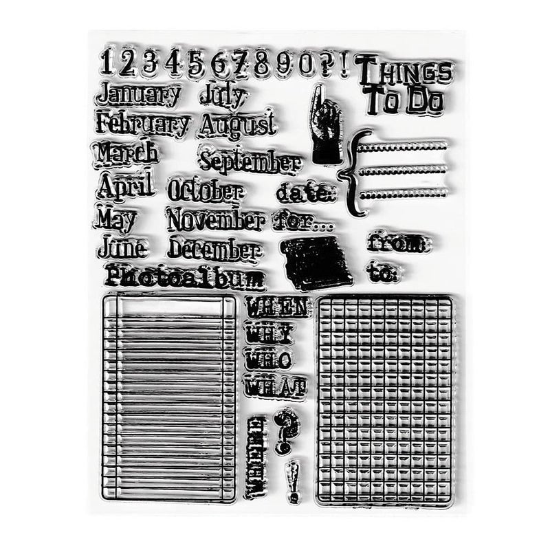 NVZBL Month Date Number Clear Stamps Telephone Pattern Transparent Seal Stamps for Holiday Card Making Decoration and DIY Scrapbooking Album DIY Crafts - Image 5