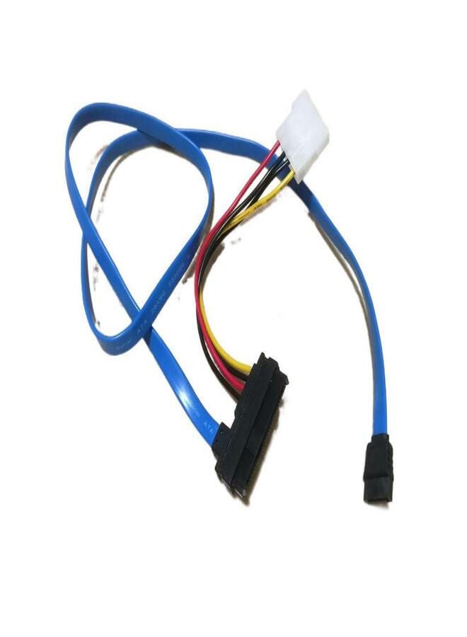 SFF-8482 SAS 29P 29pin to SATA with IED 4pin Power supply cord Server Hard disk data cable 70CM 