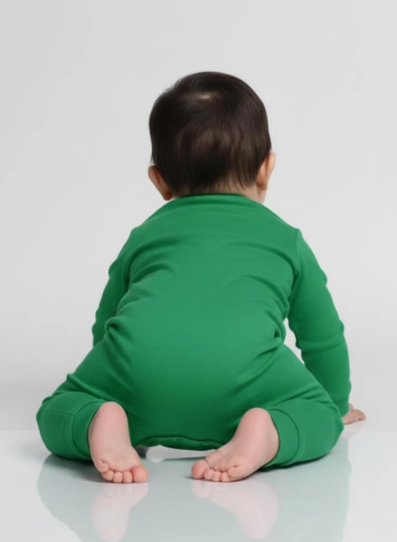 بيبي كلو Premium Plain Unisex Baby Romper