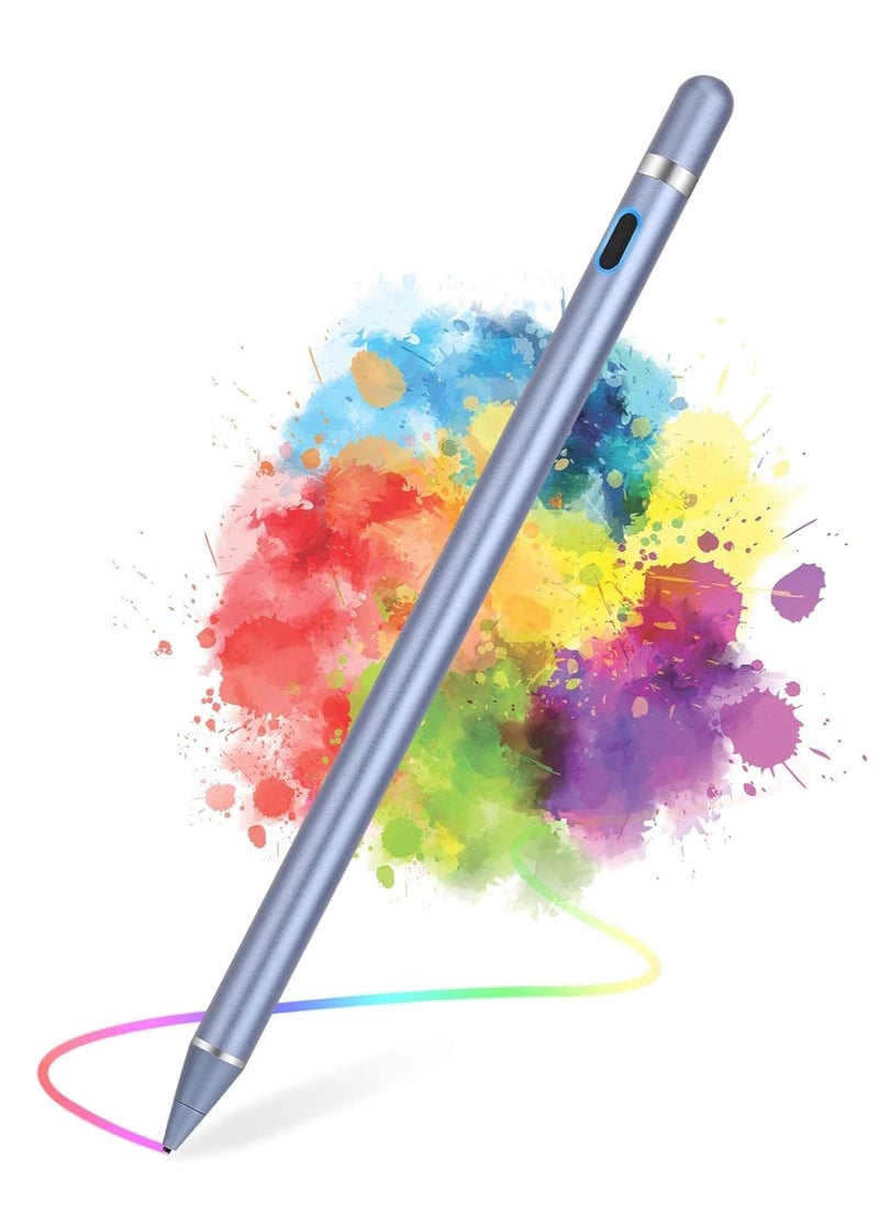 MIGOFAST - Active Stylus Pen Sky Blue fine Tip for iPad Apple iPhone Samsung Tablets on iOS and Android Capacitive Touchscreen Take-Note HandWritten Draw no lags Skipping Rechargeable - Image 1