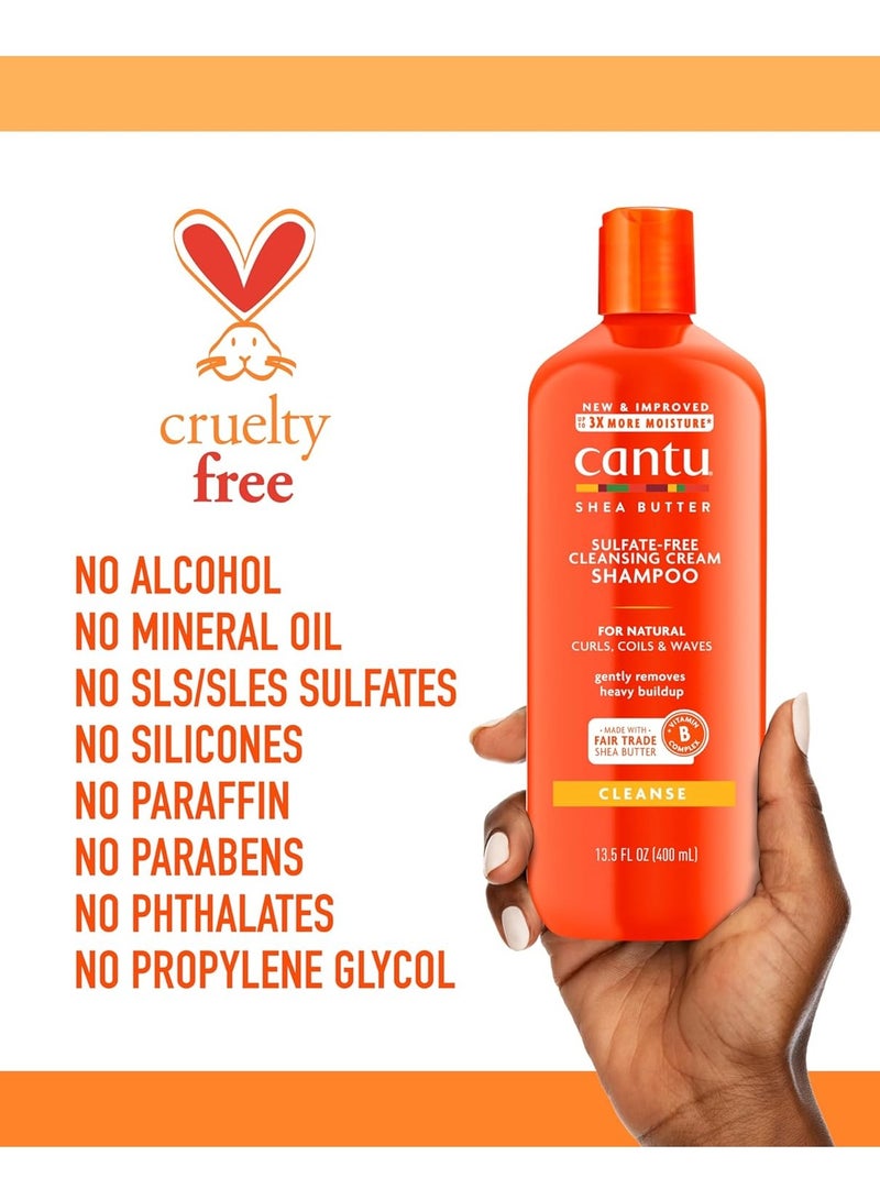 Cantu Sulfate-Free Cleansing Cream Shampoo 13.5 Fl Oz - Image 3