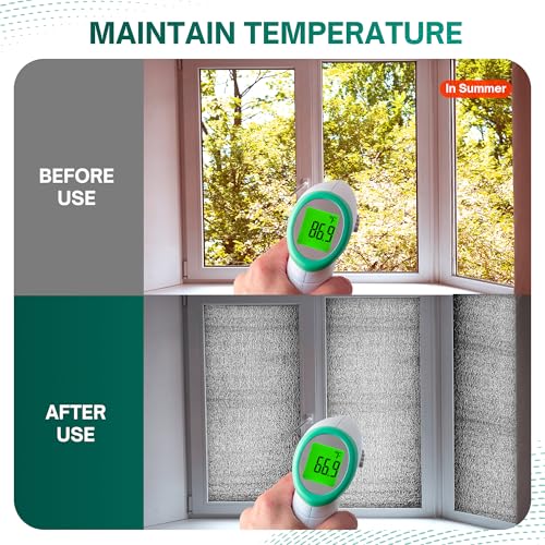 HADOR Window Insulation for Winter, Reflective Insulation Roll 24 in X 10 Feet, Double-Sided Aluminum Foam Core Radiant Barrier Kit with Tape for RV Windows Door - Image 4