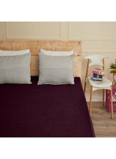 Wakefit Wakefit Cotton Feel Ultra Soft Waterproof Mattress Protector | Breathable - Hypoallergenic Mattresses Cover 75" x 36" - Single, Beetroot  - Image 2