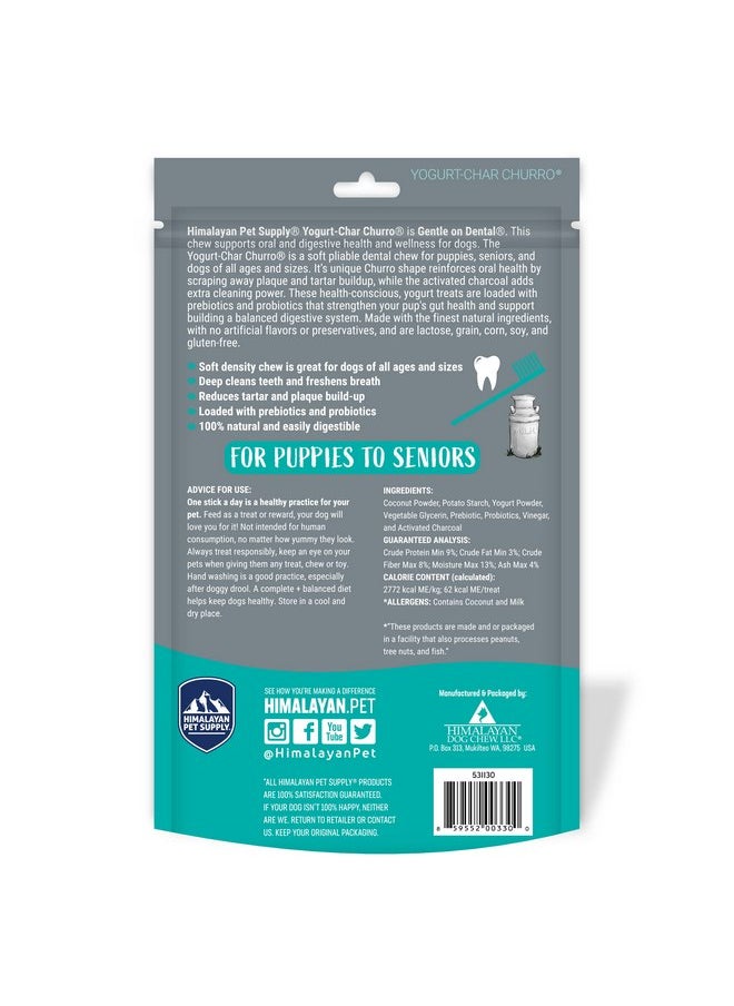 Himalayan Dog Chew Yogurt Char-Churro Charcoal Dental Chews - Dog Teeth Cleaning, Dental Treats for Dogs, Dog Training, 100% Natural, Probiotics, Removes Plaque, Lactose, Grain, Corn, Soy, Gluten-Free - pzsku/Z611E26CE37CC717578B8Z/45/_/1737031868/42b7a1ee-a193-4228-b462-74242468c634