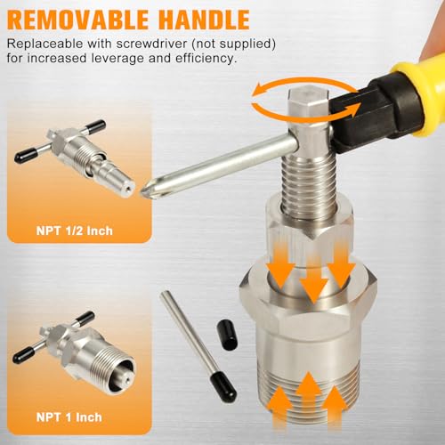 Wells Olive Remover Puller Tool for 1/2 inch 1 inch Plumbing Tools Compression Sleeve Puller Tool 303 Stainless Pipe Olive Puller Ferrule Puller - Image 3