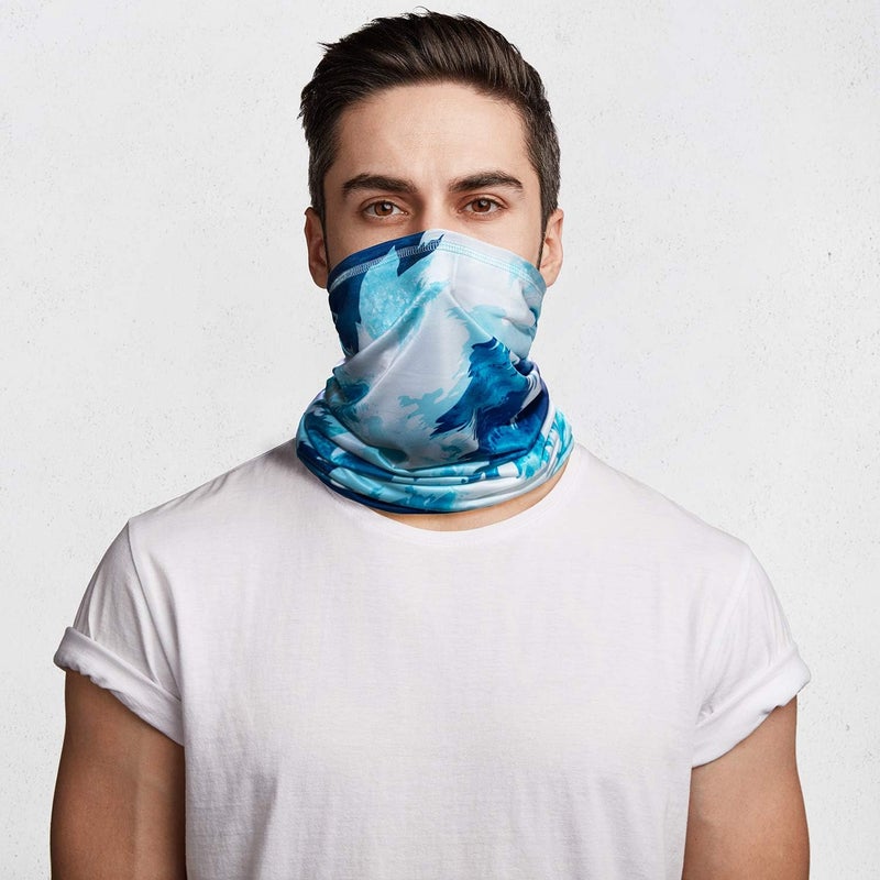 Doerix Neck Gaiter Face Mask Reusable, Cloth Face Masks Bandana Balaclava Cover Scarf Shield - Image 2