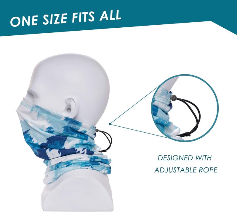 Doerix Neck Gaiter Face Mask Reusable, Cloth Face Masks Bandana Balaclava Cover Scarf Shield - Image 5