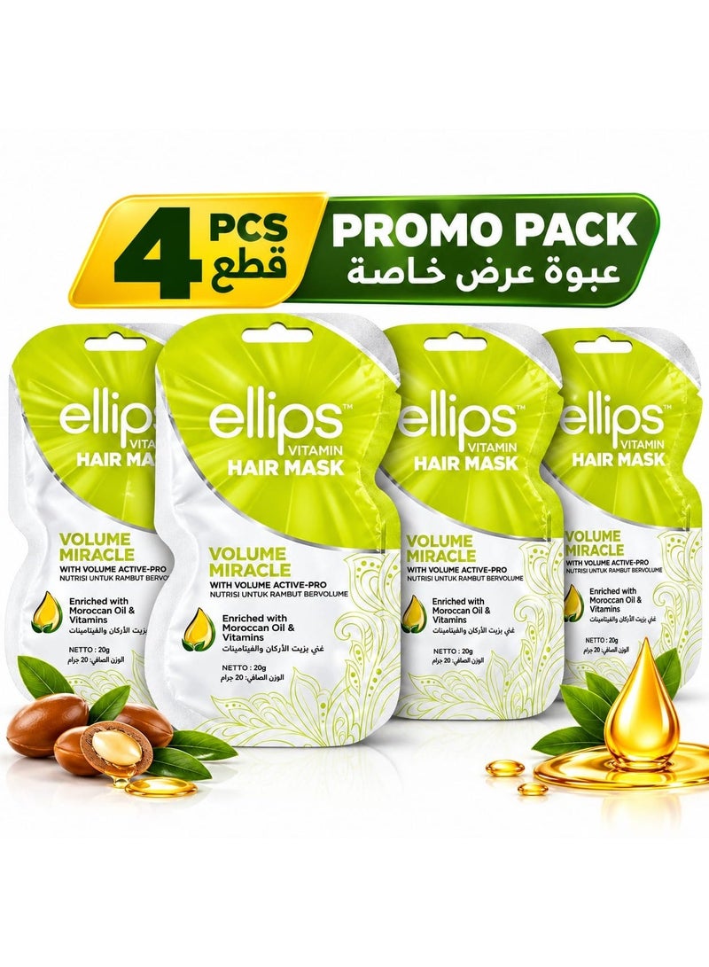 Ellips Hair Mask Volume Miracle 20g (Pack of 4) - Image 1
