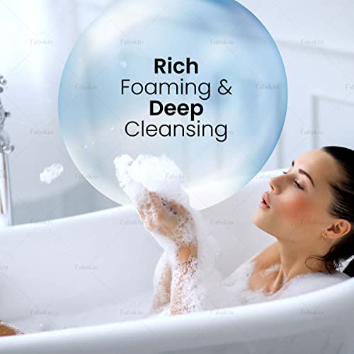 Fabskin Luxury Back Scrubber Loofah Belt for Bathing For Men and Women - Strechable 9 Knots Bath Sponge (BLUE) - Image 4