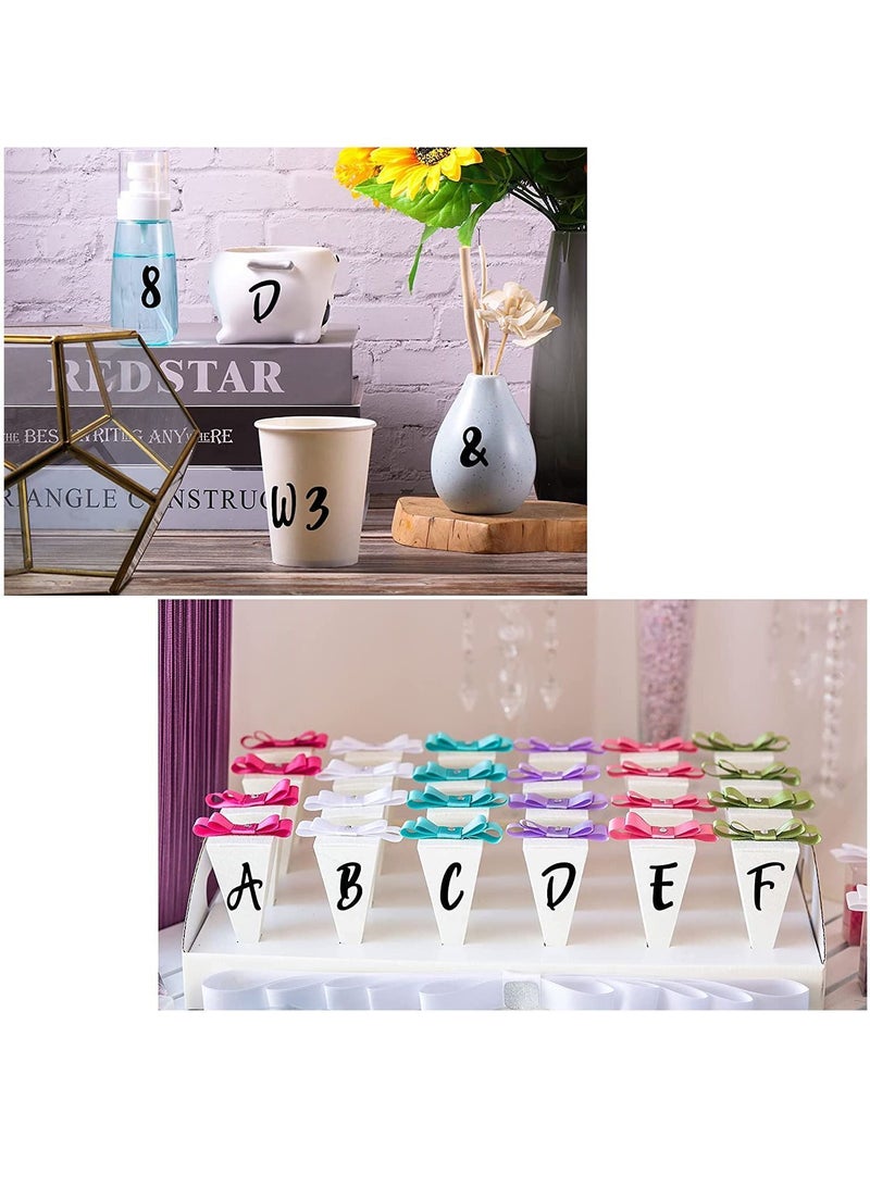Y&D Graduation Cap Stickers Self-Adhesive Vinyl Sticker Alphabet Letter for Supplies Decals Sign Door Business Address Number (Black 8 Sheets)  - Image 3