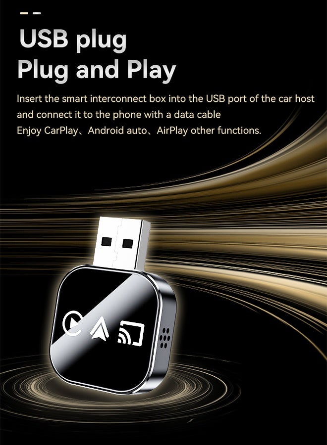 Digisand 3 In1 Wireless Carplay Adapter Smart Mirror Link Carplay Android Auto AirPlay USB Dongle Adapter Wired Carplay To Wireless Plug And Play - Image 3