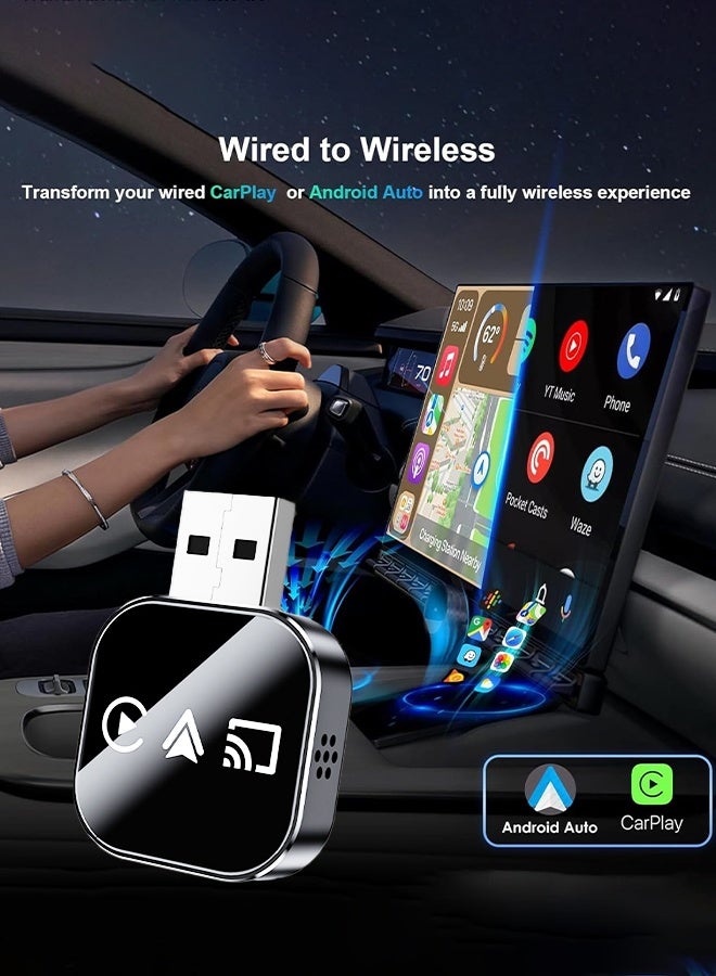 Digisand 3 In1 Wireless Carplay Adapter Smart Mirror Link Carplay Android Auto AirPlay USB Dongle Adapter Wired Carplay To Wireless Plug And Play - Image 5