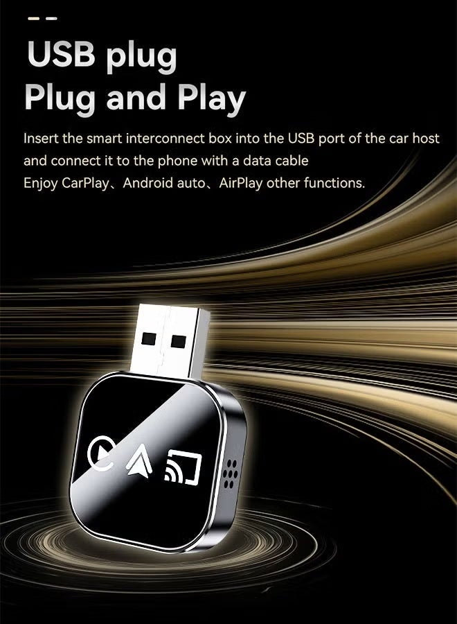 Digisand 3-in-1 Wireless Carplay Adapter,apple carplay wireless Smart Mirror Link Carplay Android Auto AirPlay USB carplay Dongle iPhone carplay Adapter Wired Carplay To Wireless Plug And Play Car play - Image 4