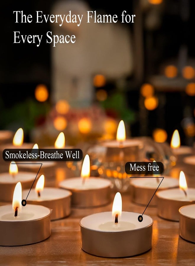 Pan Aromas White Tealight Candles Unscented - Pack of 30 | Smokeless Tealights for Home Décor, Puja & Daily Use - Image 3