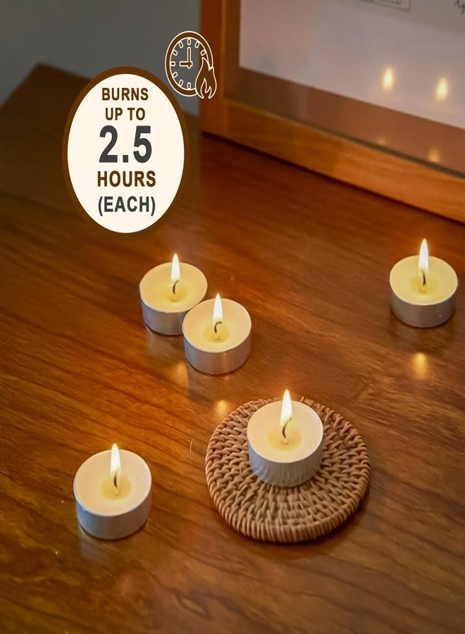 Pan Aromas White Tealight Candles Unscented - Pack of 30 | Smokeless Tealights for Home Décor, Puja & Daily Use - Image 4