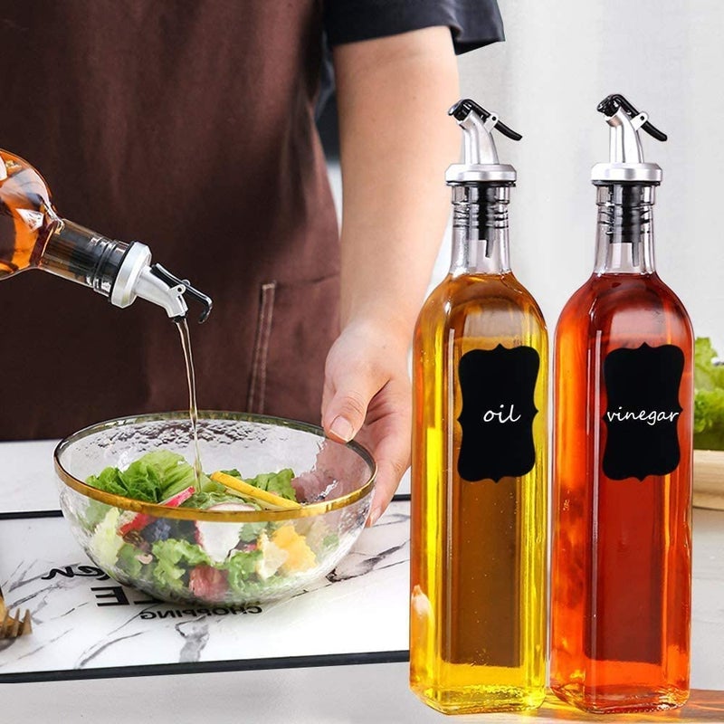 KIDINGTON Oil Vinegar Dispenser Gravy Boat Kitchen Oil Bottle LeakProof Soy Sauce Vinegar Storage Oil BottleOil Dispenser for Kitchen500 ml Bottle4 Pcs - Image 4