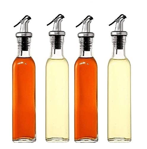 KIDINGTON Oil Vinegar Dispenser Gravy Boat Kitchen Oil Bottle LeakProof Soy Sauce Vinegar Storage Oil BottleOil Dispenser for Kitchen500 ml Bottle4 Pcs - Image 3