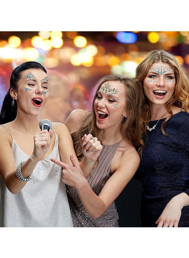 Self-adhesive crystal face tattoo stickers for face decoration for parties and events - Image 2