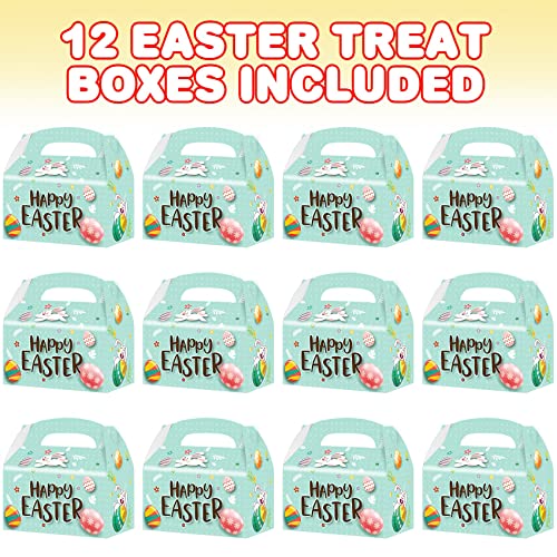ArtCreativity Easter Treat Boxes Pack of 12 Easter Bunny Boxes for Candy Cookies and Party Favors Cute Cardboard Boxes with Handles for Wedding Candy Birthday Favors Holiday Goodies - Image 5