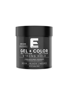 Black Color Hair Styling Gel Strong Hold 8.45 Oz