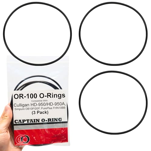 Captain ORing Culligan Compatible OR100 ORing Replacement for Big Blue Filter Housing BunaN ORing 3 Pack Also Compatible with Simpure DB10PDB20P PurePlus FHN10BB