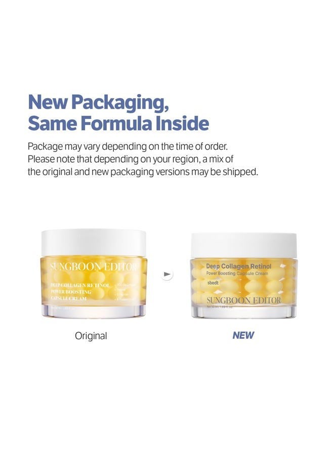 SUNGBOON EDITOR Deep Collagen Retinol Power Boosting Capsule Cream , Retinol Cream for Face, 1.69 fl.oz - Image 3