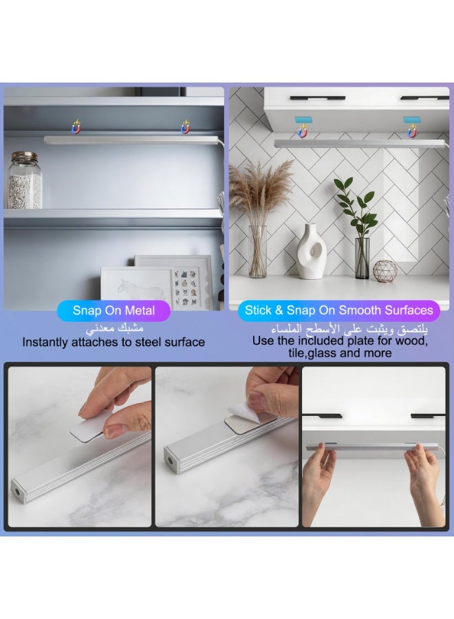 مصباح RGB قابل للتعتيم يُركب أسفل الخزانة – 8 ألوان وأوضاع ديناميكية، يعمل عبر منفذ USB، تركيب مغناطيسي لمكتب الألعاب، الرفوف، وغرفة النوم - Image 5