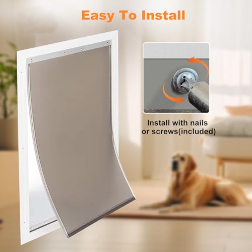 Gvwoye PAC11-11038 Dog Door Replacement Flap - Pet Doggie Replacement Flap Door with Screws Fits PetSafe, Medium Size 12 7/8" x 8 1/8" - Image 5