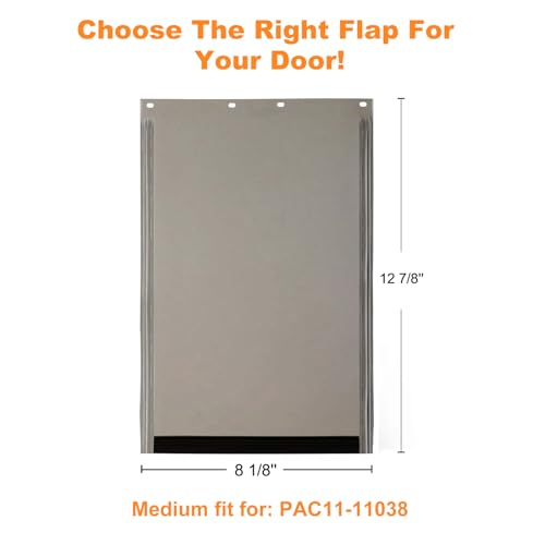 Gvwoye PAC11-11038 Dog Door Replacement Flap - Pet Doggie Replacement Flap Door with Screws Fits PetSafe, Medium Size 12 7/8" x 8 1/8" - Image 2