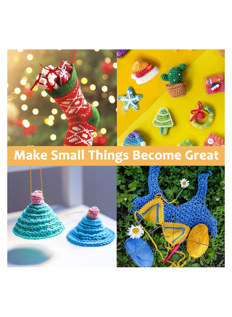 SOLARAE 12 قطعة من خيوط الأكريليك الناعمة للحياكة والكروشيه DIY - Image 4