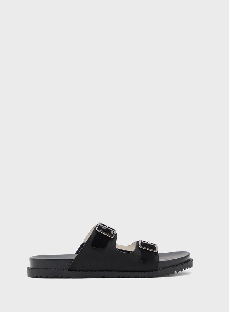 Ginger Double Strap Persplex  Flat Sandal - Image 1