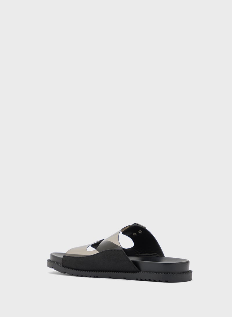 Ginger Double Strap Persplex  Flat Sandal - Image 2