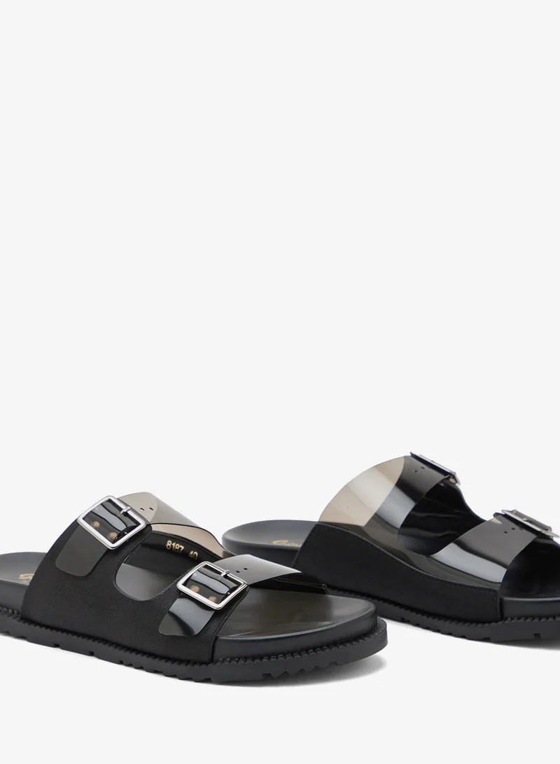 Ginger Buckle Detail Double Strap Chunky Sandal