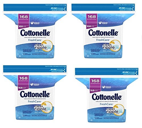 Cottonelle Fresh Care Flushable Moist Wipes Refill NCvXBy 168 Count 4 Packs - Image 2