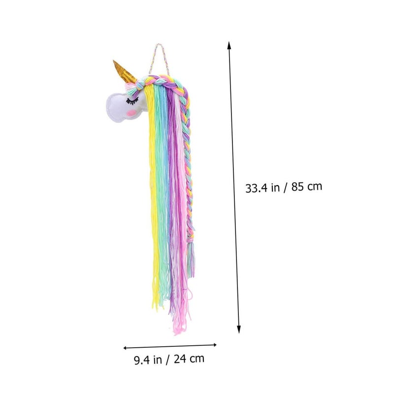 Unicorn Hair Clip Organizer Storage Belt Barrette Holder For Girls Pink - Image 3