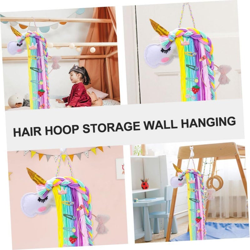 Unicorn Hair Clip Organizer Storage Belt Barrette Holder For Girls Pink - Image 5