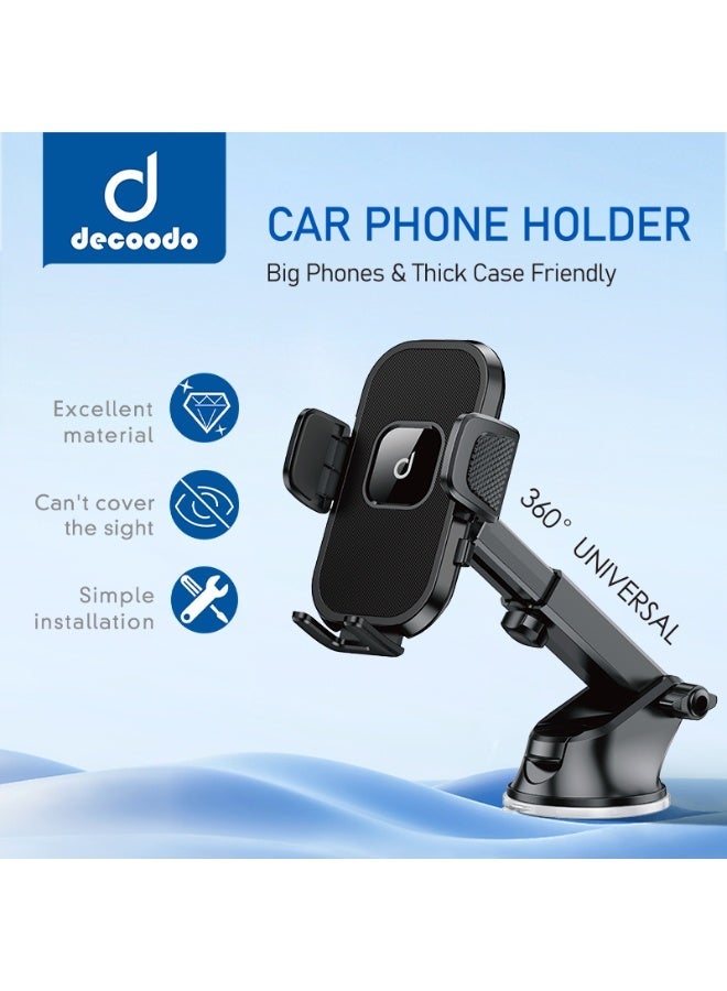 Decoodo DHD-01 Adjustable Portable Car phone Holder – Foldable, Anti-Slip, Stable Stand for Smartphones - Image 1