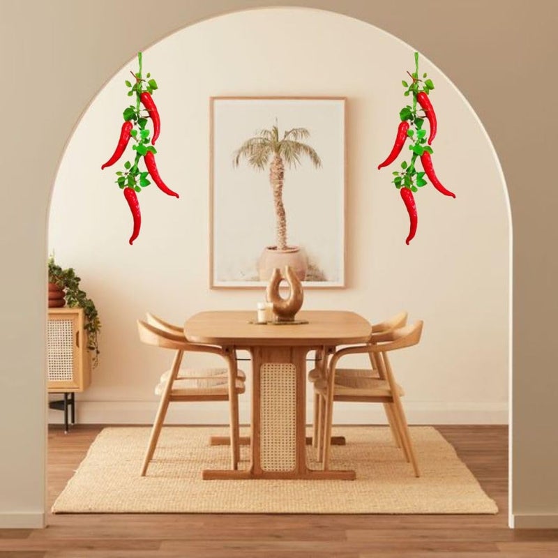 SINGAA Artificial Chilli Pepper Vegetable Hanging String for Home Indoor, Outdoor, Garden, Fruitshop, Stage, Photography, Decoration and Teaching Material (Pack of 2) 60 CM - Image 3
