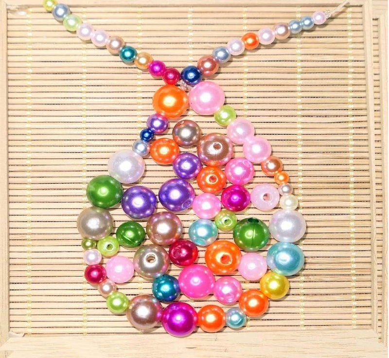 DIY Crafts 1000 Pcs, Mixed, Pearl Beads, Colors Multicolor Pearl Beads Loose Pearls for Holes Jewelry Making, Small Pearl Filler Beads for Crafting Bracelet Necklace E (1000 Pcs, Mixed) - Image 5