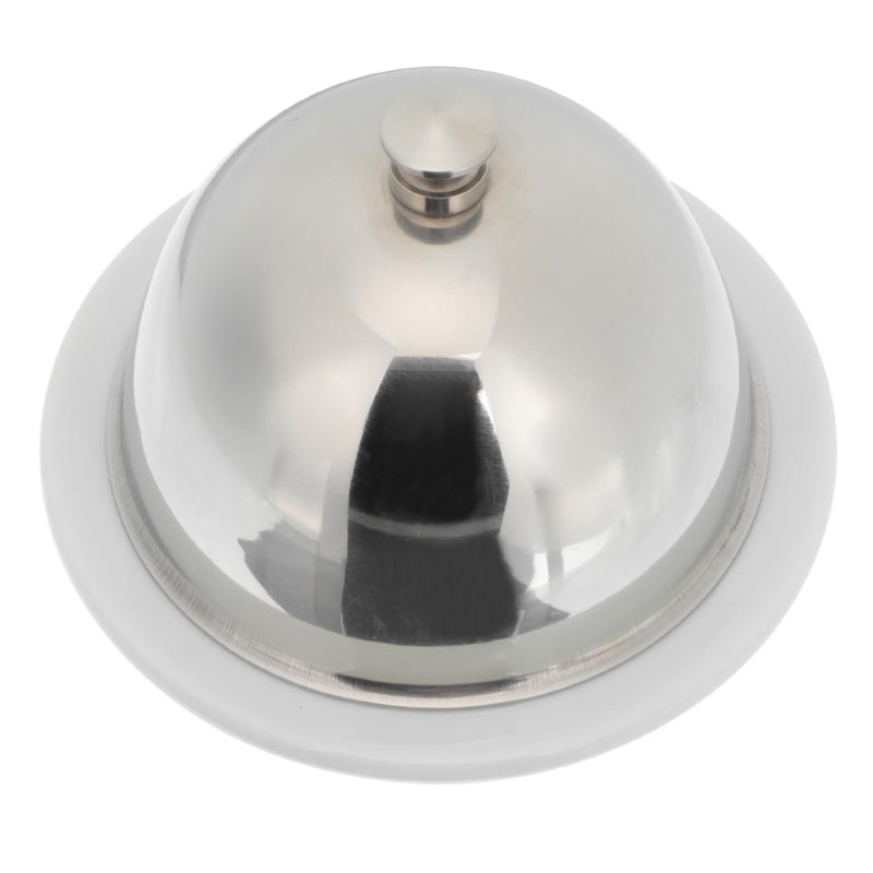 White Ceramic Butter Dish with Lid Heat Preserving Easy Clean Kitchen Tableware - Image 2