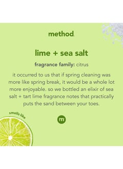 Method All-Purpose Cleaner Spray, Lime + Sea Salt, Plant-Based and Biodegradable Formula Perfect for Most Counters, Tiles, Stone, and More, 28 oz Spray Bottles, (Pack of 1)  - Image 2