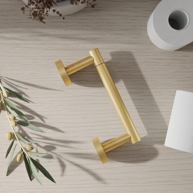 RARXTR Gold 2 Pack Toilet Paper Holder SUS304 Stainless Steel Double Post Pivoting Toilet Paper Roll Holder Wall Mounted Toilet Tissue Holder for Commercial Bathroom RV - Image 4