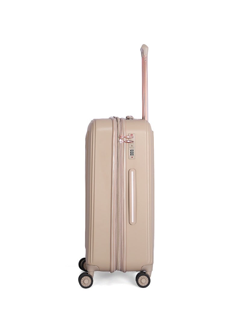 Fancl - Fancl Hardshell Luggage Trolley 4 pcs Set,Beige - Image 1