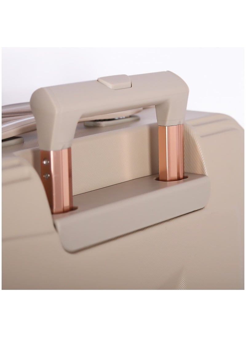 Fancl - Fancl Hardshell Luggage Trolley 4 pcs Set,Beige - Image 1