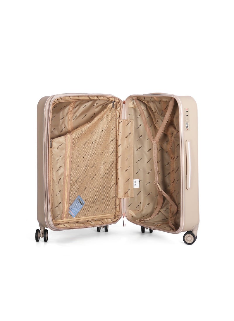 Fancl - Fancl Hardshell Luggage Trolley 4 pcs Set,Beige - Image 1
